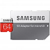 Карта памяти Samsung EVO Plus microSDXC 64GB + SD адаптер