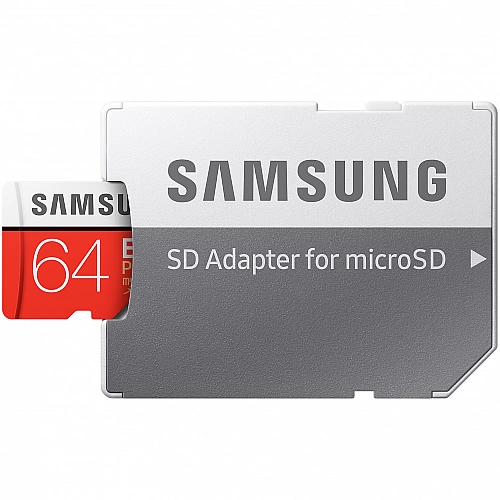 Карта памяти Samsung EVO Plus microSDXC 64GB + SD адаптер