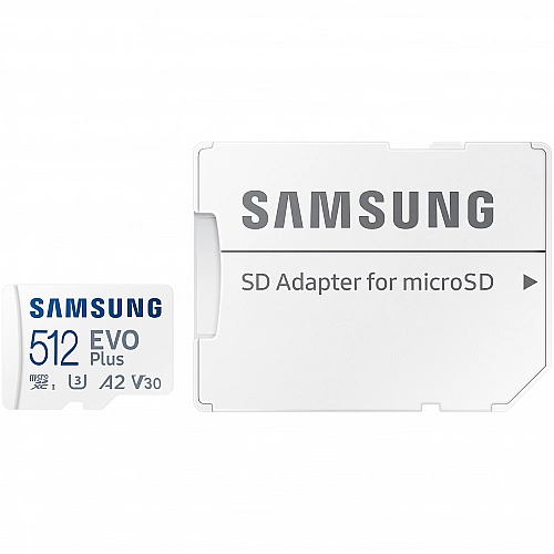 Карта памяти Samsung EVO Plus microSDXC 512GB + SD адаптер