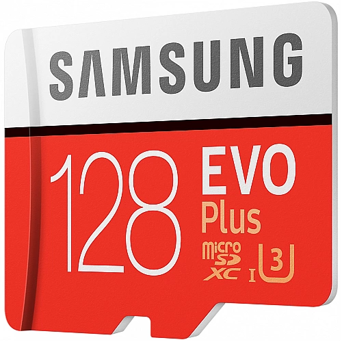 Карта памяти Samsung EVO Plus microSDXC 128GB + SD адаптер