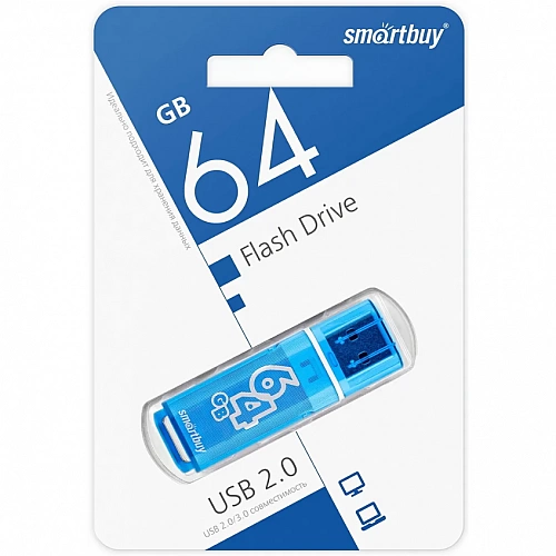 USB флешка Xiaomi Smartbuy Glossy 64GB Blue