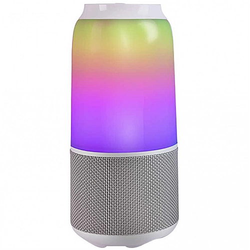 Портативная Bluetooth колонка Velev V03 Colorful Lighting Sound с подсветкой White