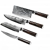 Набор ножей из дамасской стали Xiaomi Huo Hou Set of 5 Damascus Knife Sets (4 ножа + подставка) (HU0073)