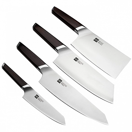 Набор ножей Xiaomi Huo Hou Fire Waiting Steel Knife Set с подставкой (4 шт) HU0033