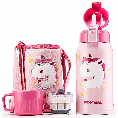 Детский термос Xiaomi Cup Bear 3D Retro Cute Pet 600 ml Pink Unicorn